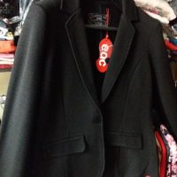 СТРАХОТНО черно сако от плътно и еластично трико , снимка 2 - Сака - 37758606
