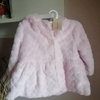 Пухено палтенце за принцеса , снимка 1 - Бебешки якета и елеци - 43035063