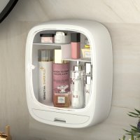 Висящ шкаф за баня, предназначен за съхранение на кремове, грим и разнообразна козметика, снимка 3 - Шкафове - 43943175