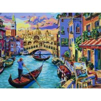 Комплект рисуване по номера с платно, Венеция, 50×40 см, Модел 48 27014648, снимка 1 - Рисуване и оцветяване - 43354312
