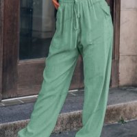 Дамски ежедневни панталони с шнурове с джоб, 5цвята, снимка 5 - Панталони - 40759609