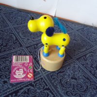 дървена играчка марионетка,пират на остров с палма,жълто кученце Eichhorn, снимка 7 - Други - 32697580