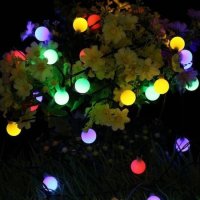 Цветни соларни лампи за двор или градина, LED крушки

, снимка 2 - Лед осветление - 42940355