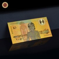 10 долара  Австралия 1988 г. позлатени, снимка 3 - Колекции - 26828886