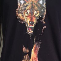 Нова мъжка тениска с дигитален печат Ходещ Вълк, Серия вълци, снимка 2 - Тениски - 40709129