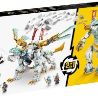 НОВО ЛЕГО 71786 Нинджаго Леденият дракон на Зейн LEGO 71786  Zane's Ice Dragon Creature, снимка 3 - Конструктори - 42970431