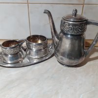 Страхотен даски дебело посребрен сет за чай Eneret Astral, снимка 2 - Антикварни и старинни предмети - 43626250