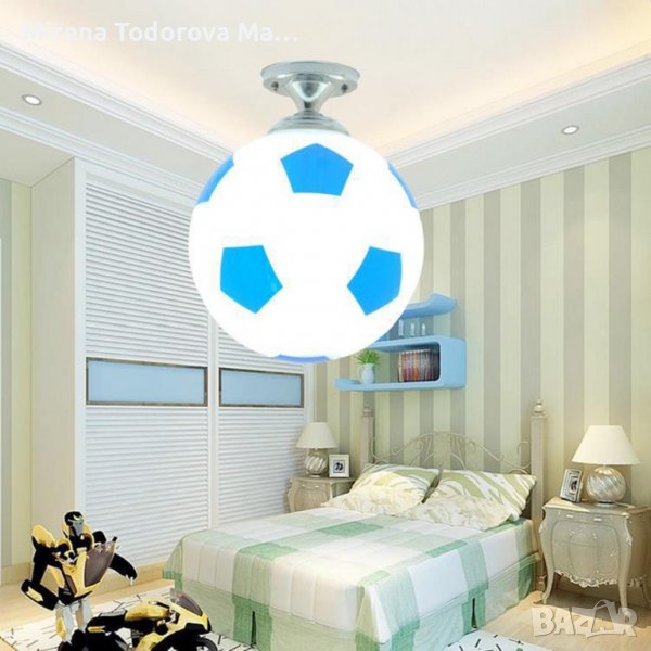 Креативна футболна LED таванна лампа, снимка 1