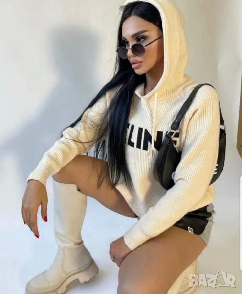 блуза celine от фино плетиво и бродирано лого , снимка 1