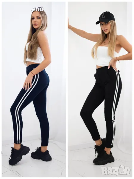 Дамски панталони с две райета, 2цвята , снимка 1