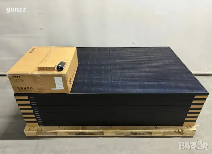 Комплект 15 панела Exiom 375W заедно с инвертор Saj 5kw, снимка 1