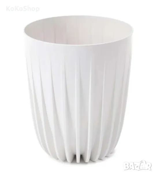 Кашпа-19х22,6 см./бяла кашпа/пластмасова кашпа, снимка 1