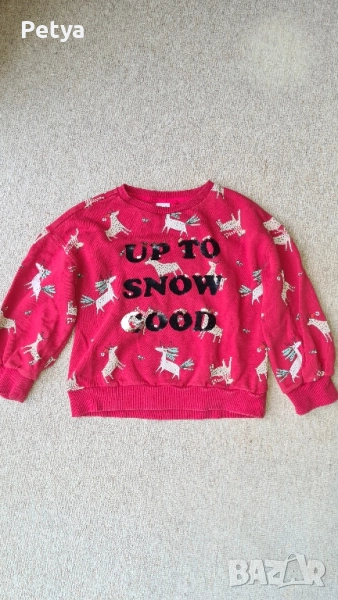 Next коледен суичър за момиче 6год./116см., снимка 1