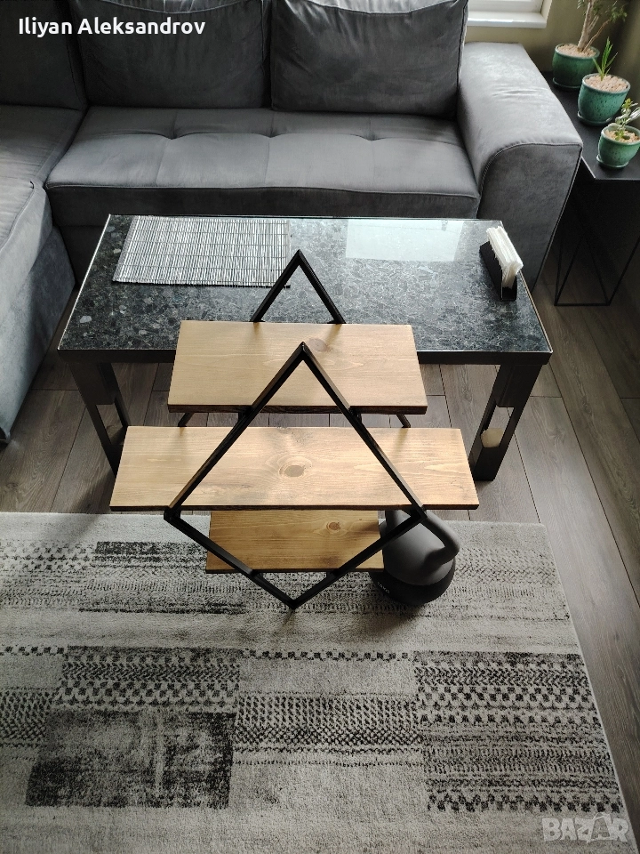 Стенна етажерка ромб, снимка 1