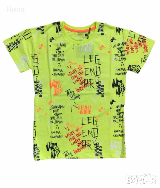 Модерна тениска Divonette в неон зелено, снимка 1