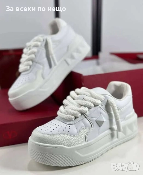 Valentino Мъжки Бели Маратонки👟Мъжки Спортни Обувки Валентино Код P1080, снимка 1