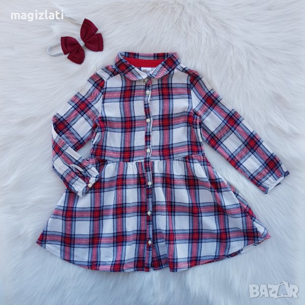 Карирана рокля H&M 2-3 години , снимка 1