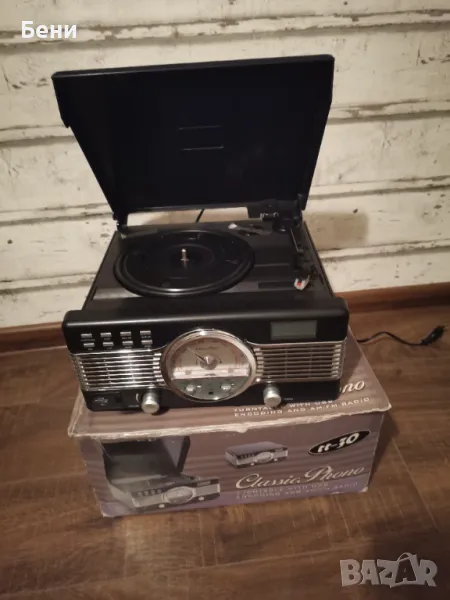Продавам нов грамофон /радио/USB , снимка 1