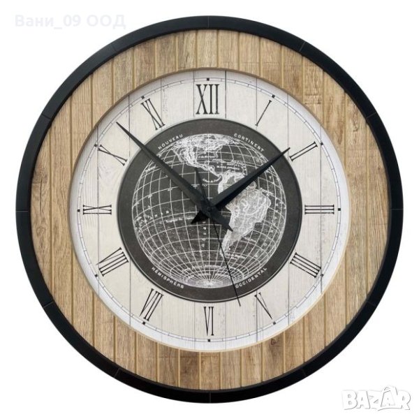Уникален дървен часовник в индустриален стил, снимка 1