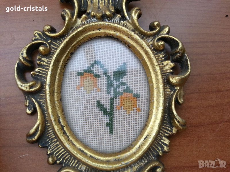 Гоблен в барокова рамка месинг, снимка 1