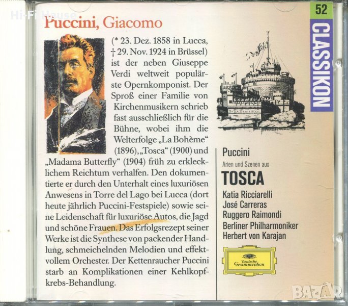 Tosca-Giacomo Puccini, снимка 1