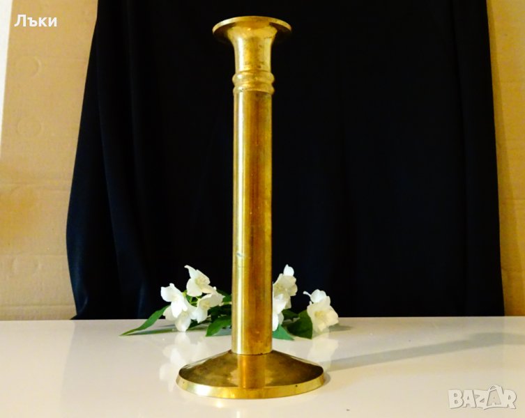 Бронзов свещник 22 см. , снимка 1