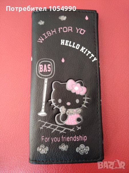 Дамско портмоне Hello kitty кожено, снимка 1