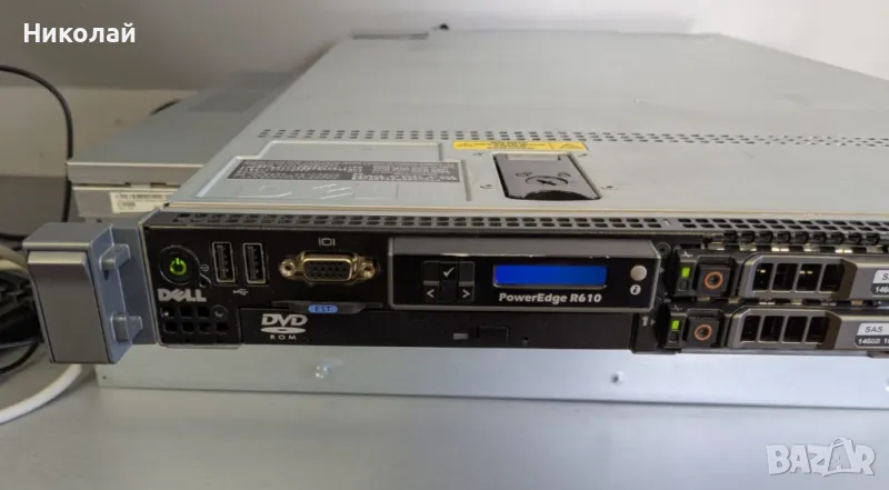 Dell Poweredge R610 600GB HDD, 8GB RAM, PERC6I 2 X E5620, снимка 1