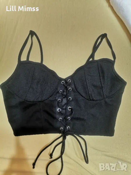 Дамско черно потниче , снимка 1