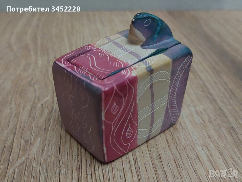кутийка ръчно изработена от минерал за ценители , снимка 1