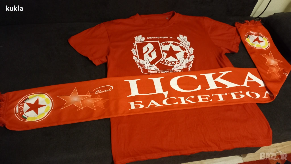 Тениска и шал ЦСКА, снимка 1