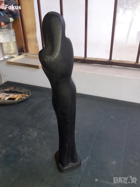 Уникална чугунена статуетка фигура - Мадоната 3,6кг., снимка 1