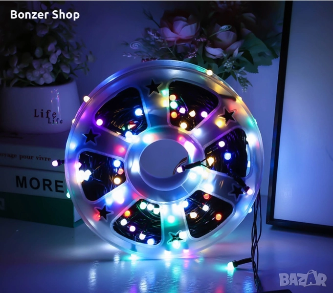 Водоустойчиви Коледни Led лампички 50 метра, снимка 1