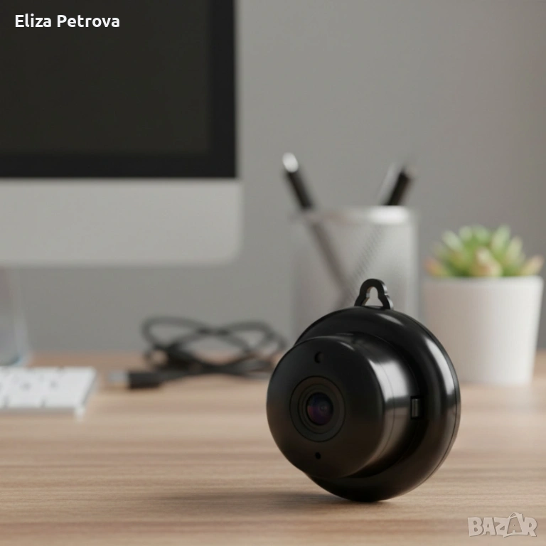 Мини HD камера V380 - Wi-Fi, IR нощно виждане и запис до 64G, снимка 1