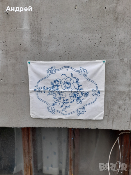 Старинна бродирана калъфка за възглавница #18, снимка 1