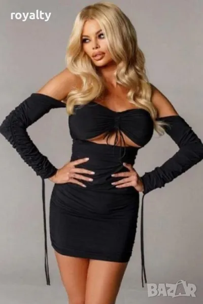 Дамска рокля с ефектен дизайн, снимка 1