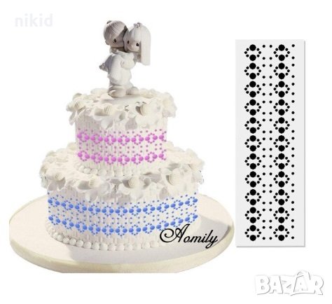 Верижка наниз шаблон стенсил въздушна четка боя украса торта декор и scrapbooking , снимка 1