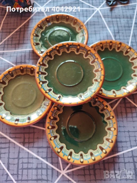 Керамични чинии за чаши за кафе или чай, снимка 1