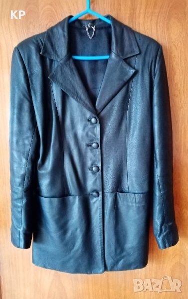 Дамско елегантно сако естествена кожа L размер , снимка 1