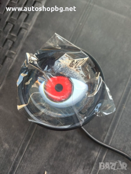 Комплект 3D LED фарове халогени дяволски очи Devil Eyes с лупи, снимка 1