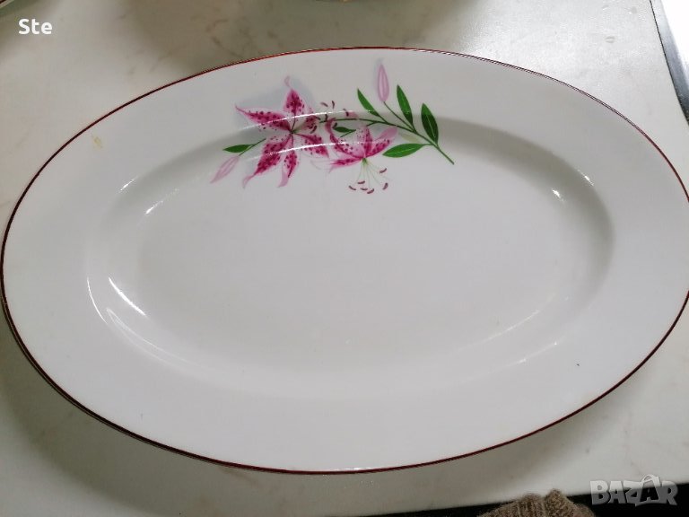 продълговата порцеланова чиния, снимка 1
