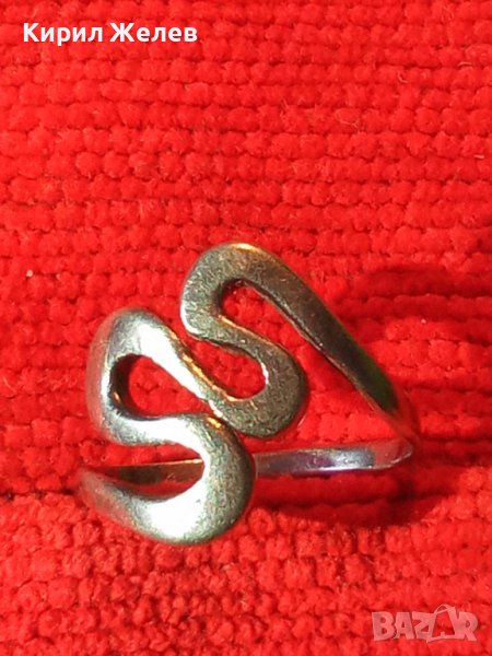 ФЕШЪН АРТ ПОСРЕБРЕН СТОМАНЕН ПРЪСТЕН с ПЕЧАТ 925 БИЖУ от БЛАГОРОДНА НЕРЪЖДАЕМА СТОМАНА 26332, снимка 1