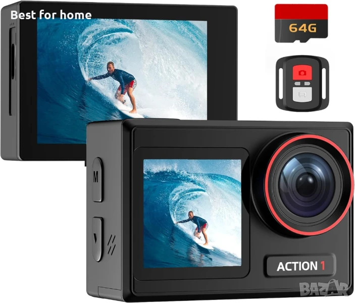 4K 30MP водоустойчива екшън камера с  WiFi дистанционно управление, снимка 1