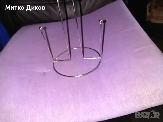 Стойка нова инокс метална хромирана за домакинска хартия руло-фи 130мм и Н-190мм, снимка 3 - Аксесоари за кухня - 48812556