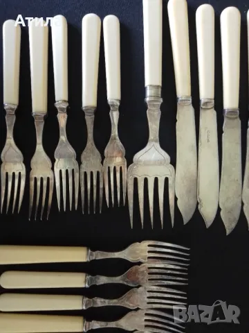 прибори за хранене ножове, вилици и др.посребрени, снимка 3 - Прибори за хранене, готвене и сервиране - 49916966