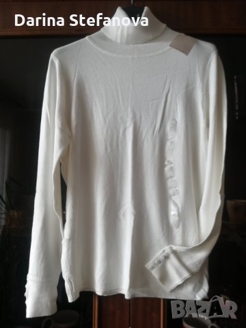 Нова бяла блуза, снимка 1 - Блузи с дълъг ръкав и пуловери - 27358564