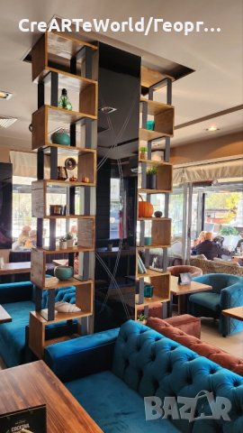 Секция,Бюфет,шкаф ,рафт,етажерка масив Рустикстил,Индустриален стил, снимка 2 - Секции и витрини - 32890147