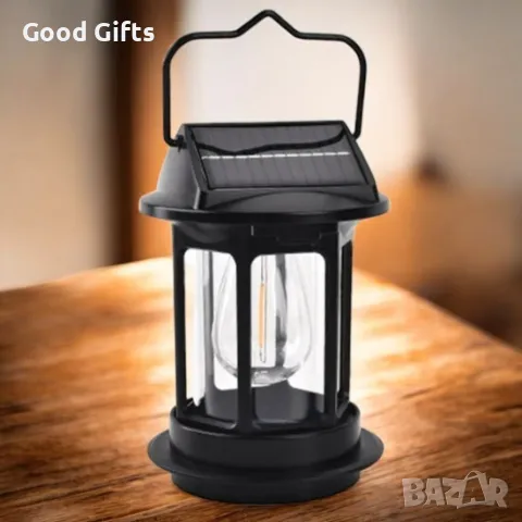 Соларна къмпинг лампа Фенер, снимка 4 - Соларни лампи - 50239958