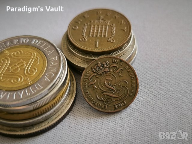 Монета - Белгия - 1 цент | 1901г., снимка 2 - Нумизматика и бонистика - 43697750