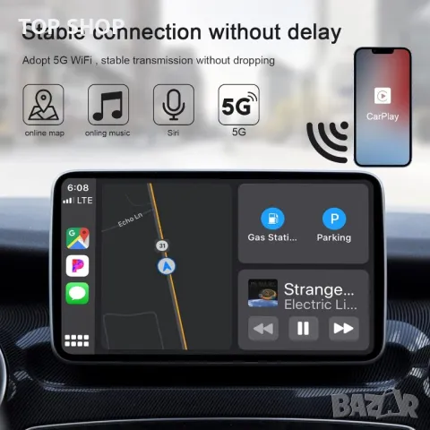 iPhone Wireless CarPlay Adapter, снимка 5 - Аксесоари и консумативи - 48668151